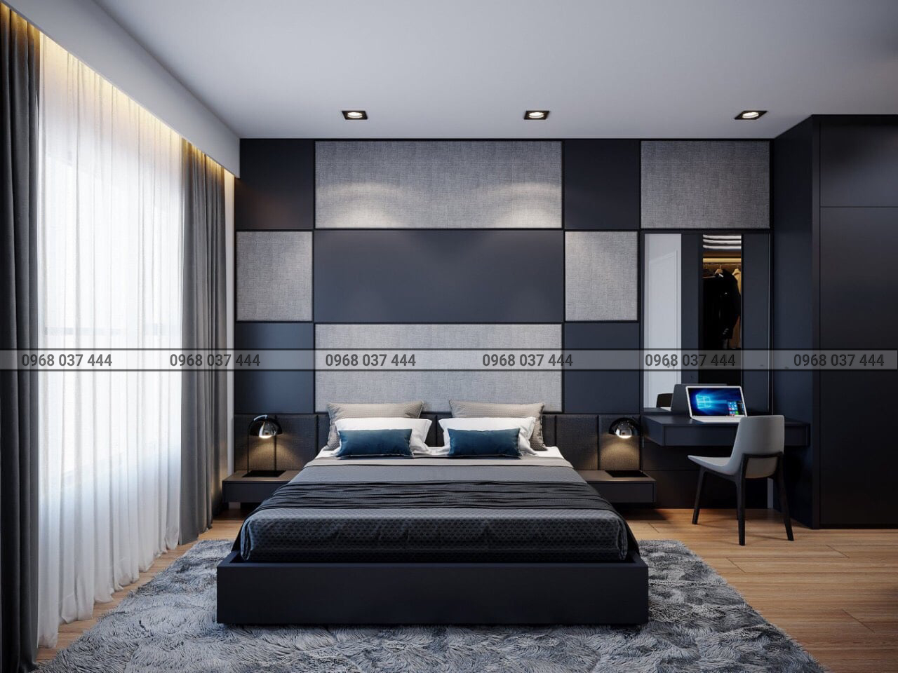 Phòng ngủ thiết kế theo phong cách hiện đại