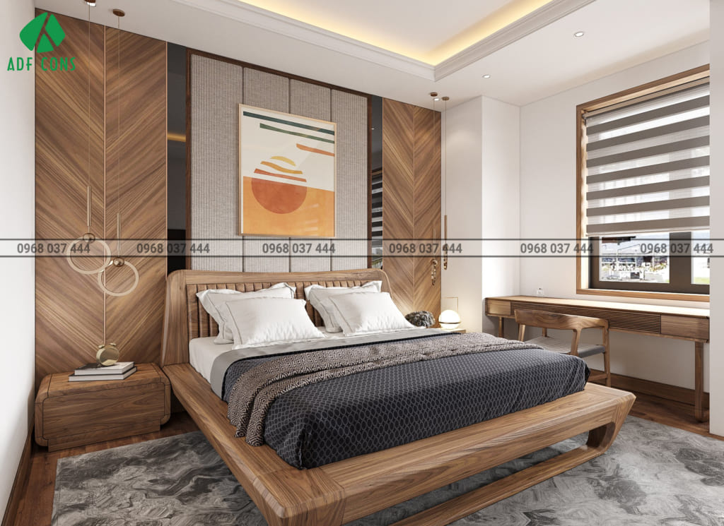 Thiết kế phòng ngủ đơn giản, theo phong cách trừu tượng