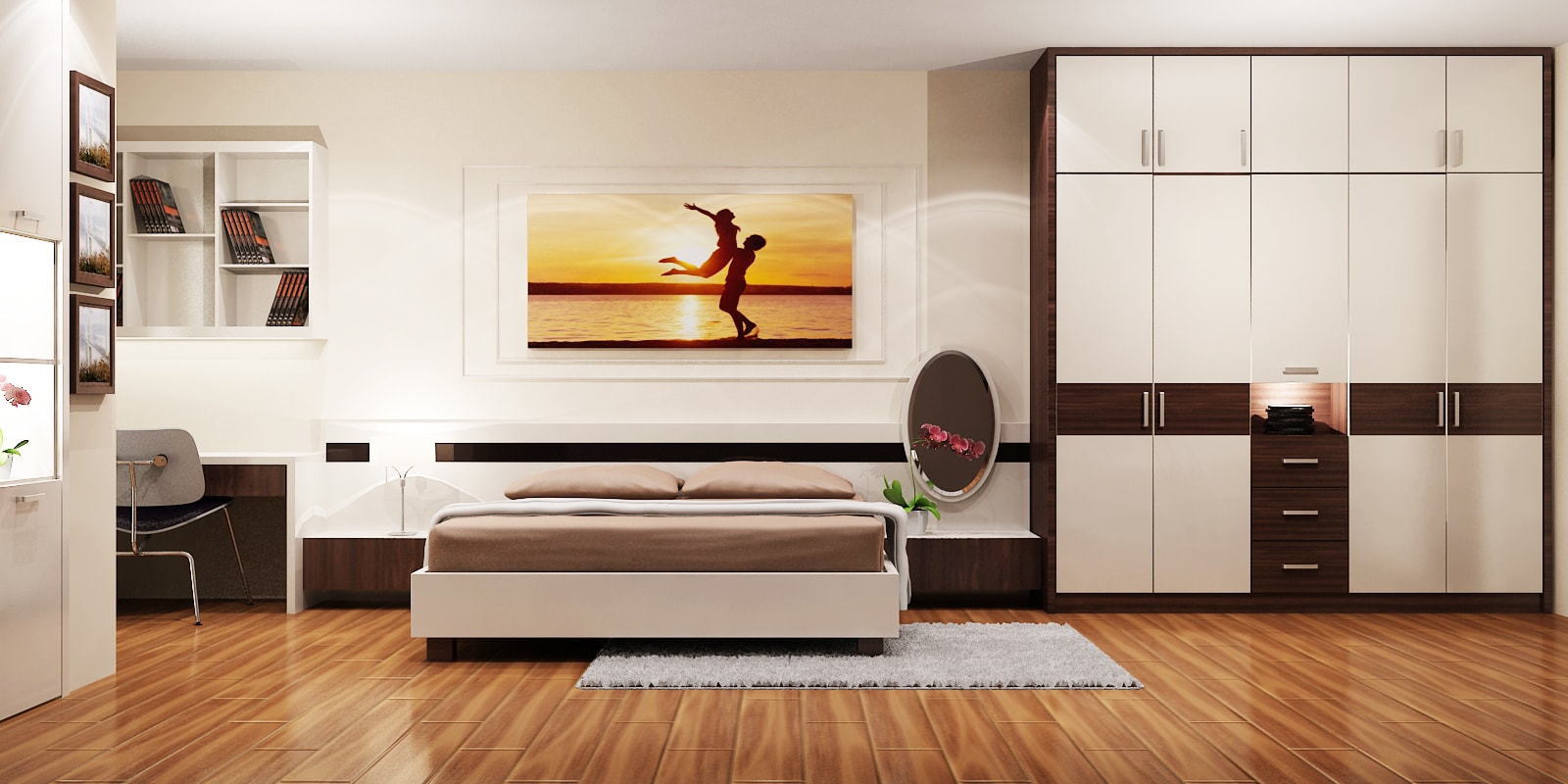 Sử dụng gỗ công nghiệp trong thiết kế nội thất phòng ngủ