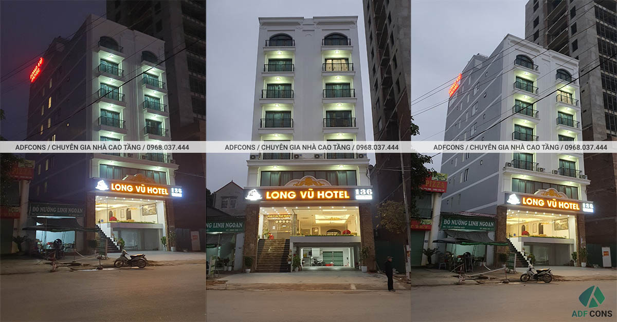 Khách sạn Long Vũ vô cùng nổi bật với thiết kế sang trọng, tinh tế
