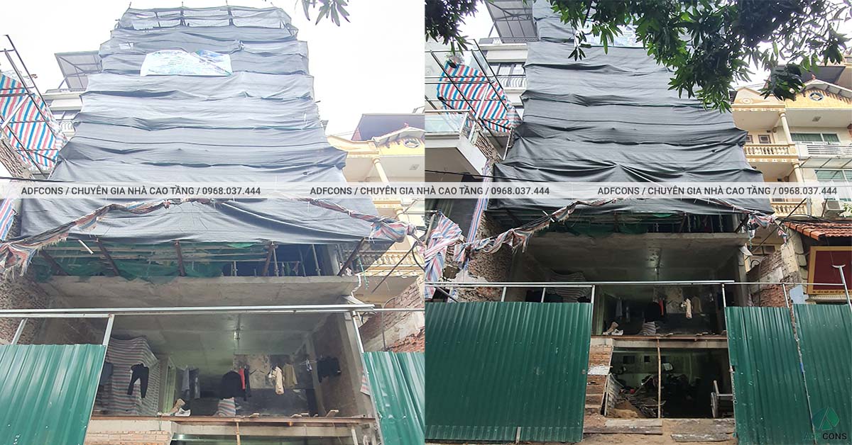 Hình ảnh thực tế công trình tòa nhà Phú Gia Minh trong quá trình thi công