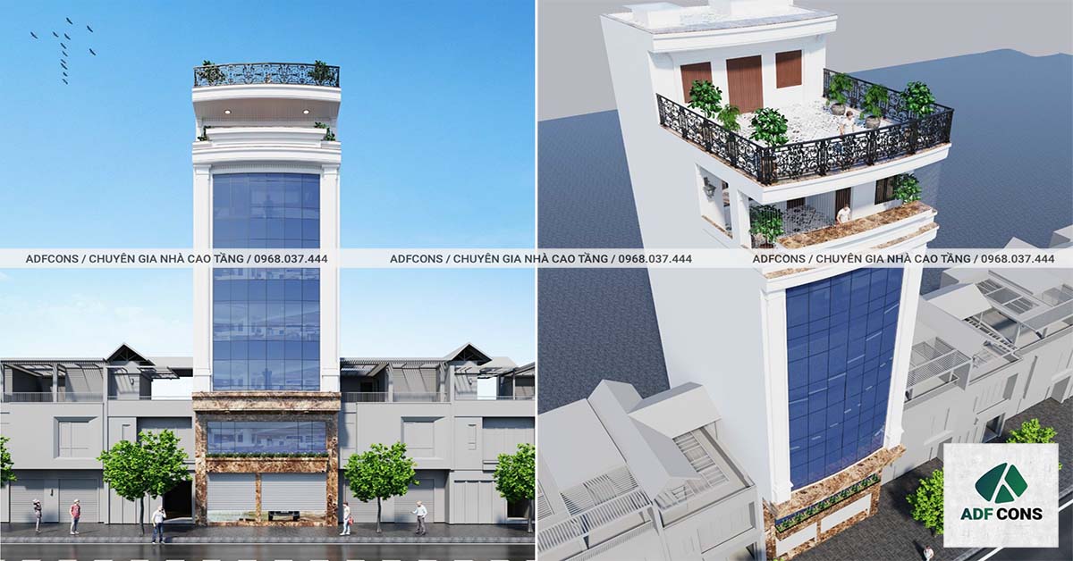 Hình ảnh thiết kế 3D mẫu nhà ở kết hợp kinh doanh nhà chú Việt - Hoàng Quốc Việt