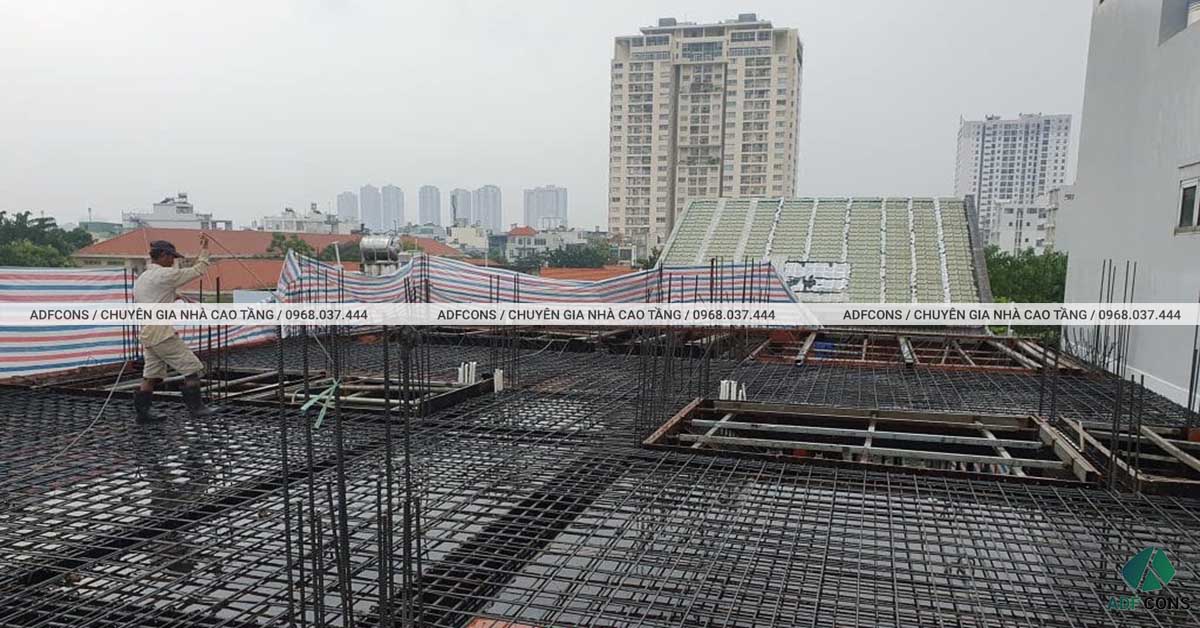 Thi công lắp dựng thép sàn cho công trình khách sạn anh Hùng - Lạng Sơn