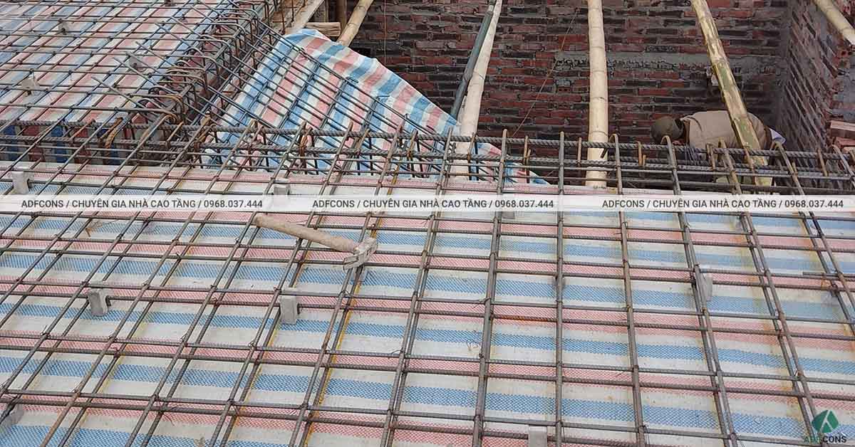 Thi công lắp dựng thép sàn cho tòa nhà tân cổ điển cô Hạnh - Mỹ Đình