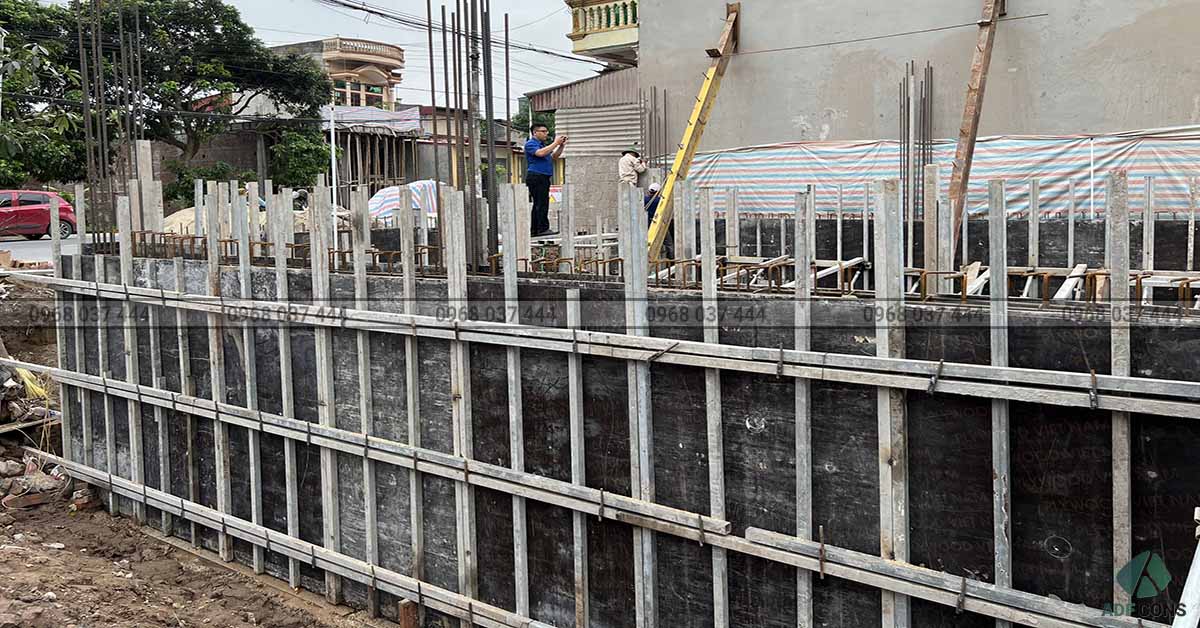 Cận cảnh thi công lắp dựng thép vách cho dự án tòa nhà cao tầng tại Thái Bình