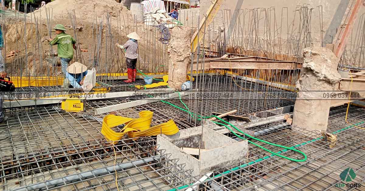 ADF thi công lắp dựng thép sàn cho công trình tòa nhà cao tầng anh Hiển - Thái Bình