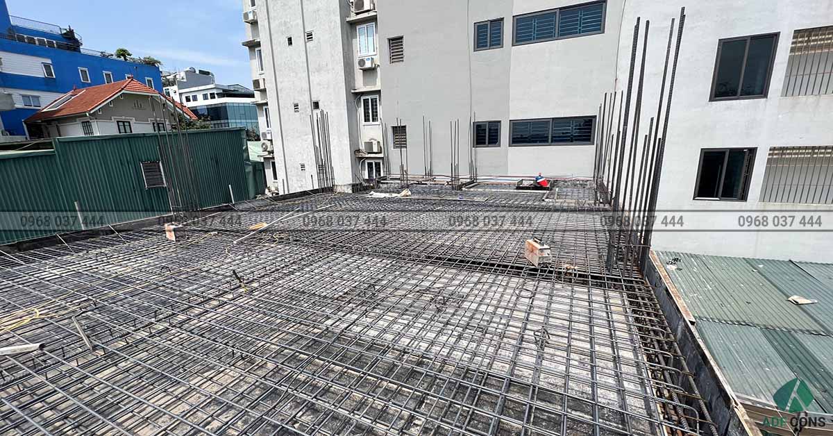 Chất lượng thép sàn do ADF thi công cho công trình tòa nhà cao tầng hiện đại Việt Thái